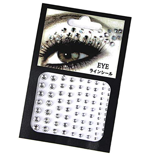 Aeyistry 1 Sheet 81 Pcs Eyes Body Face Jewelry Acrylic Rhinestone Stickers Glitter Flash Crystal Eyes Temporary Tattoo Art Decorations Fashion - Image 1