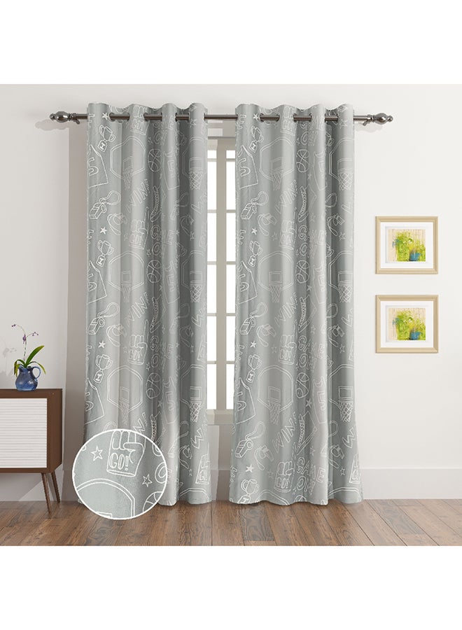 Home Box Arcade 2-Piece Team Play Blackout Curtain Set 240 x 135 cm  - Image 1