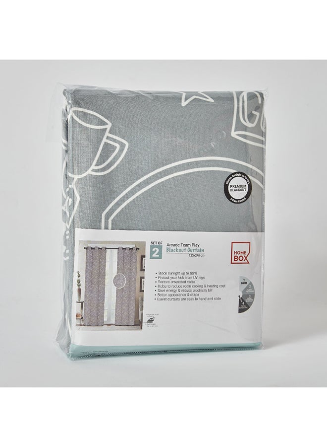 Home Box Arcade 2-Piece Team Play Blackout Curtain Set 240 x 135 cm  - Image 4