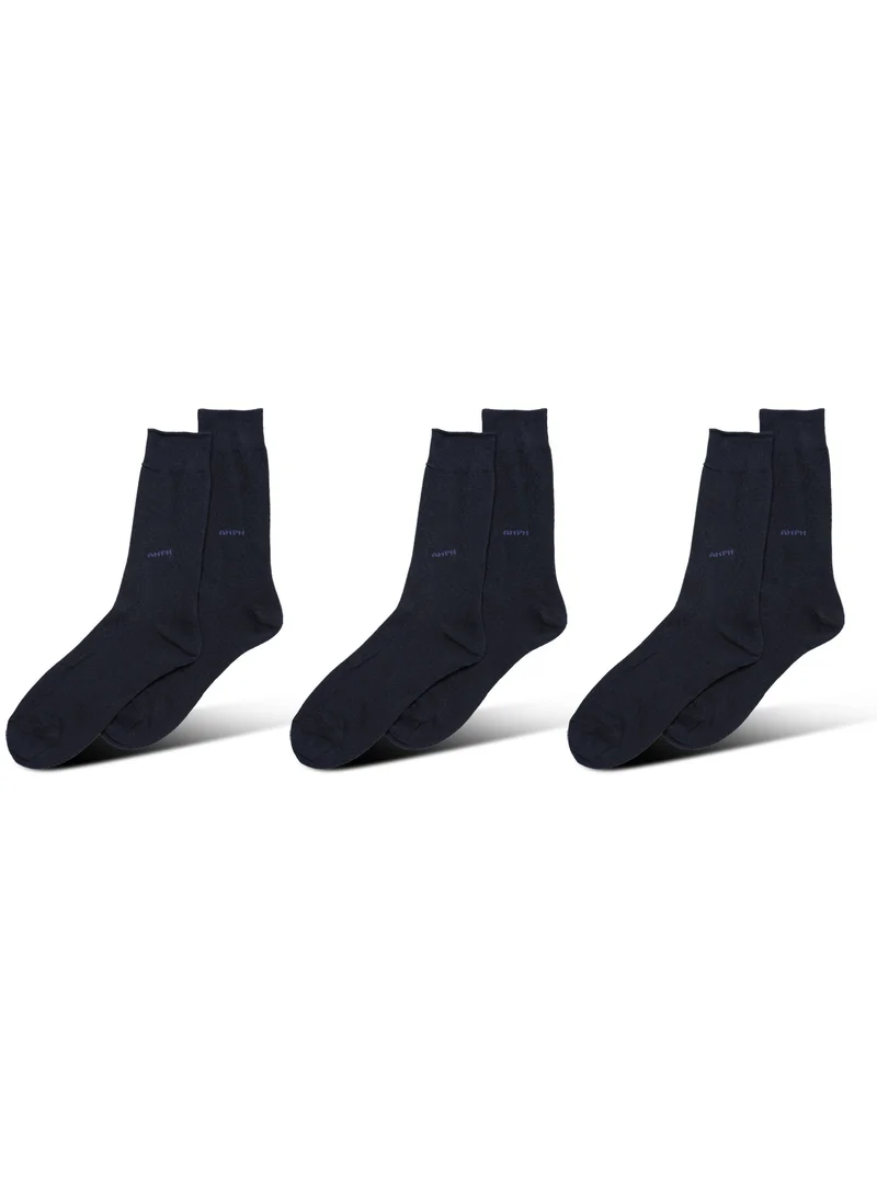 AMPM MEN'S FORMAL SOCKS (PACK OF 3) - NAVY BLUE