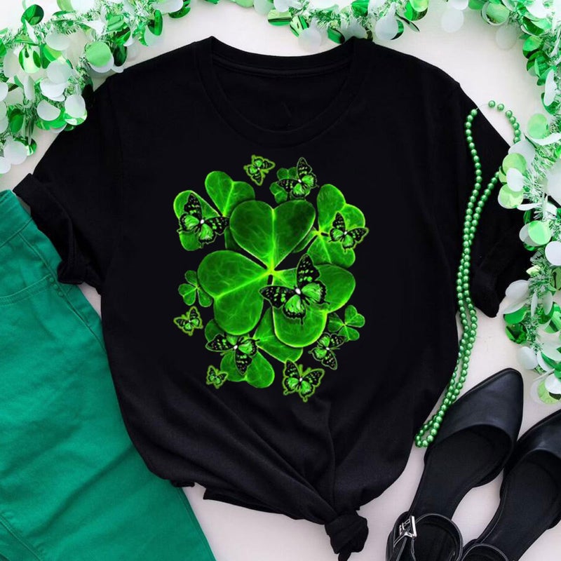 St. Patrick'S Day Women'S Half-Sleeved Men'S And Women'S T-Shirt European Size Short-Sleeved Women'S Top - Image 1