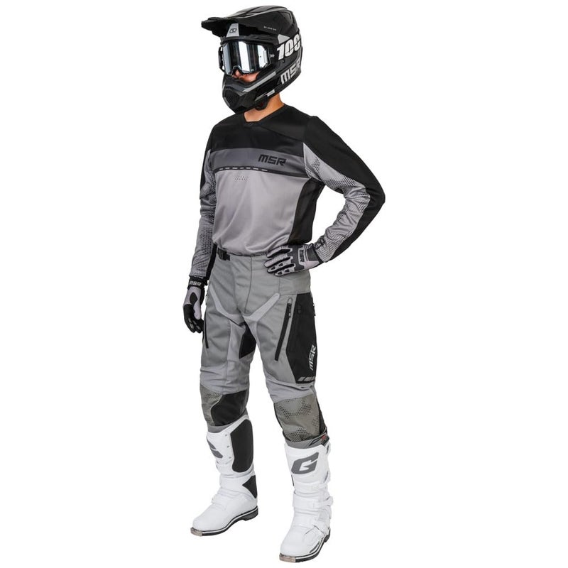 MSR Legend Dirt Bike Motocross MTB Offroad Jersey Large Grey - Image 2