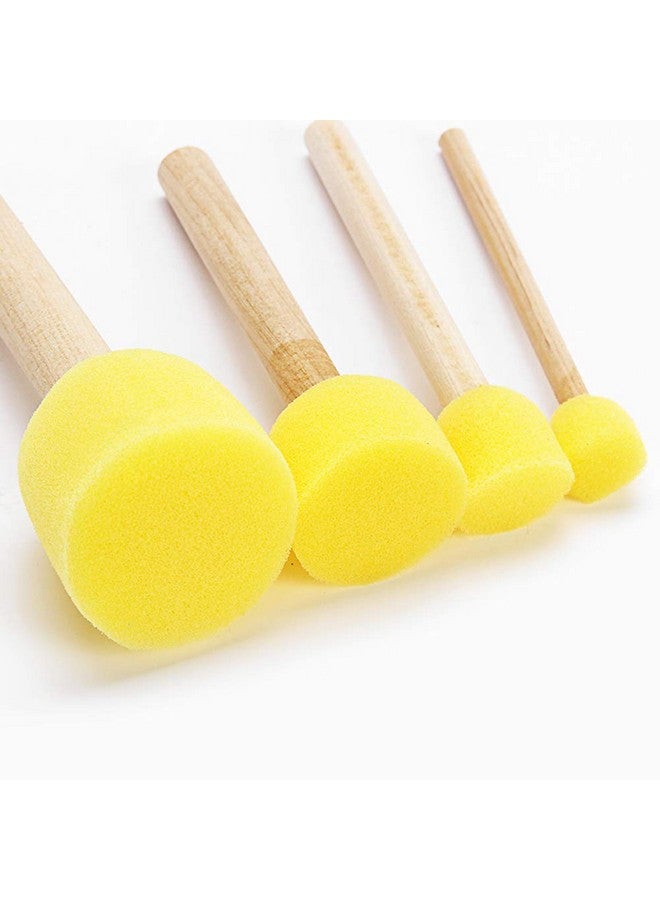 توريناليتال 24 قطعة من إسفنجات الطلاء للأطفال متنوعة الحجم فرش إسفنجية مستديرة لطلاء فرش الرغوة لأدوات الطلاء للأطفال - Image 4