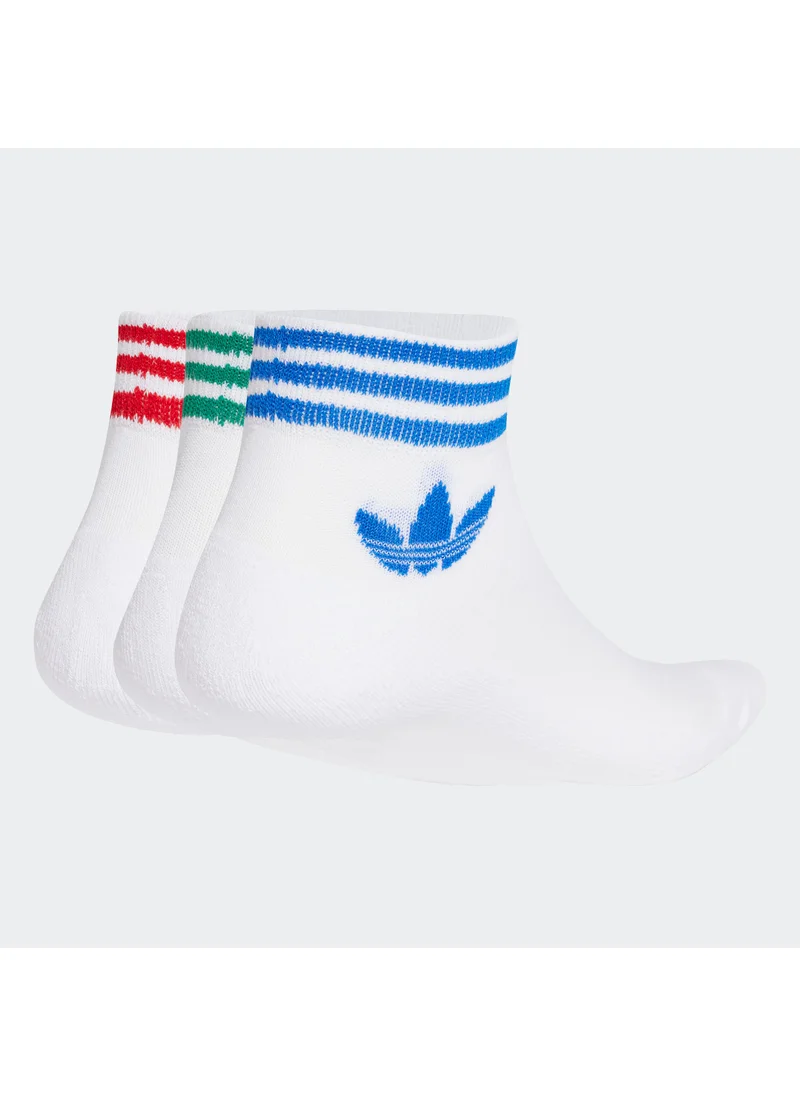 adidas Originals 3 Pack Island Club Trefoil Ankle Socks