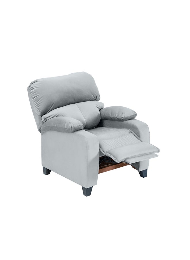 In-House NZ71 | Velvet Classic Recliner Chair - 90×85×95 cm - Grey  - Image 1