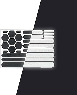 Elos elos Black Reflective Stickers. Bright Weatherproof Retro Reflective Vinyl Decals Kit for Helmet, Bike, Backpack,  - Image 1