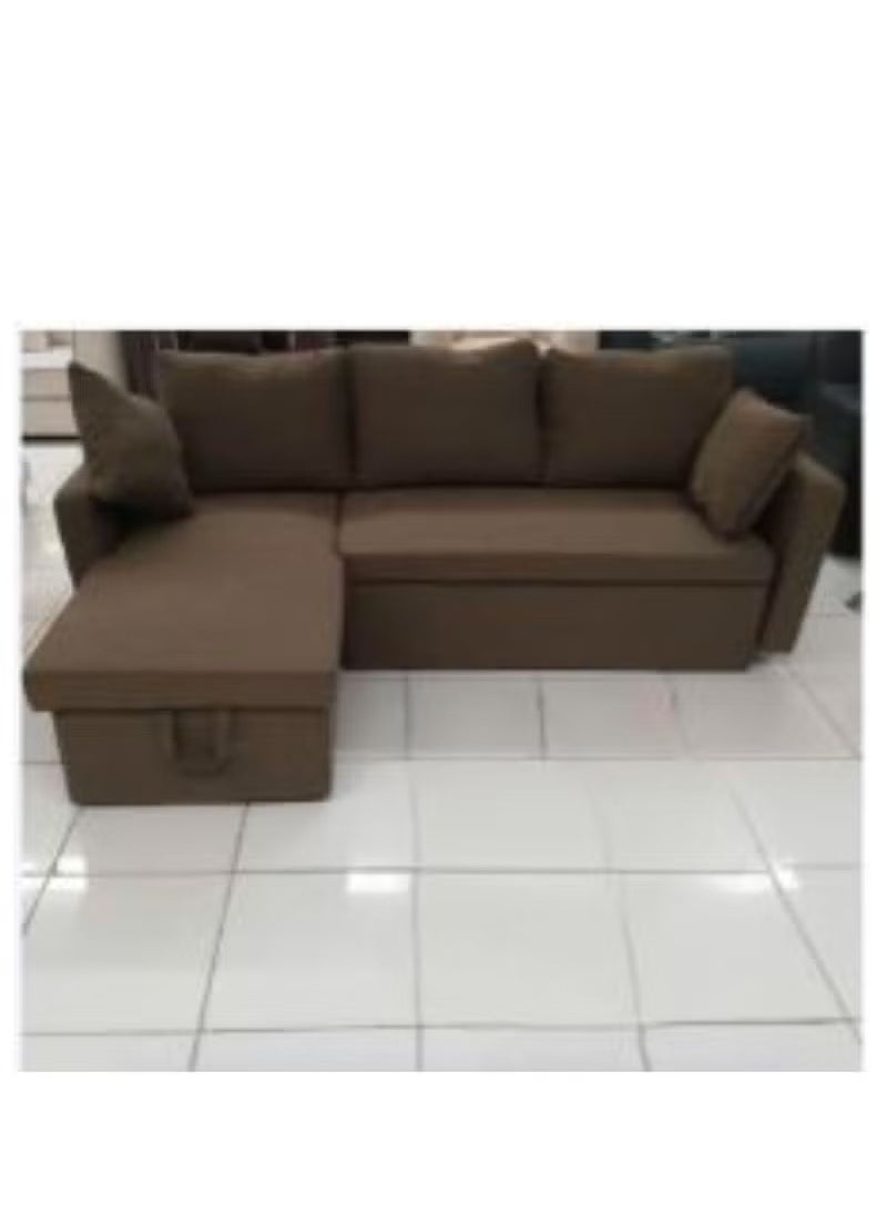 Galaxy Design Galaxy Design Dewan Sofa Cum Bed Brown 210x150x75cm  - Image 1