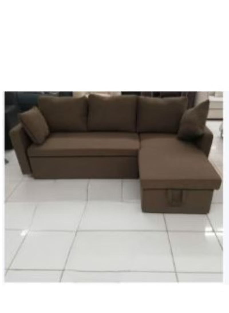 Galaxy Design Galaxy Design Dewan Sofa Cum Bed Brown 210x150x75cm  - Image 2