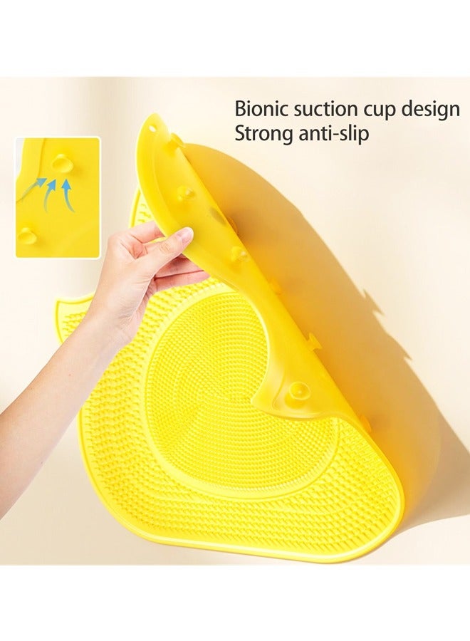 Cute Duck Shape Silicone Foot Scrubber for Shower Non Slip Safety Base Exfoliating Foot Scrubber Mat with Suction Cups Back Cleaner and Massager Mat - Image 4