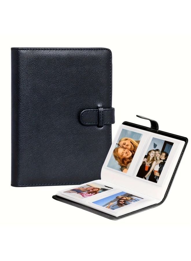 Black Wide Format Photo Book 80 Pockets for Fujifilm Instax Instant Camera 3.4x4.3 Inch - Image 1