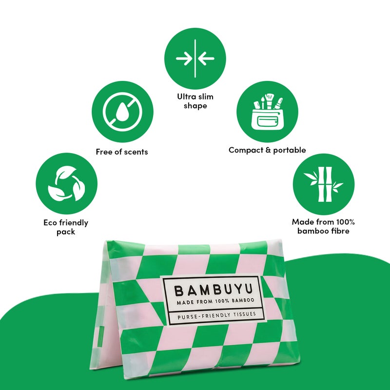 Bambuyu Slim Pocket Tissue – 10 Packs x 10 Sheets | 3-Ply Facial Tissues | Premium Eco-Friendly Slim Pocket  Tissues | Non-Toxic, Plastic-Free | Perfect for Purse, Pocket, Clutch - Image 4