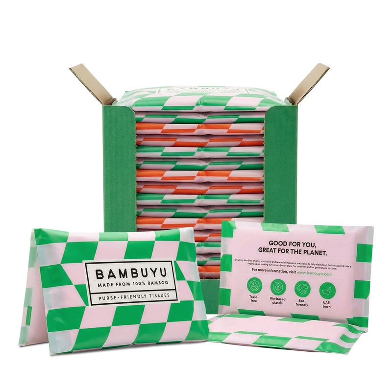 Bambuyu Slim Pocket Tissue – 10 Packs x 10 Sheets | 3-Ply Facial Tissues | Premium Eco-Friendly Slim Pocket  Tissues | Non-Toxic, Plastic-Free | Perfect for Purse, Pocket, Clutch - Image 1