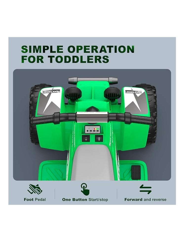 GOLD MANTIS Kids Electric Ride-On ATV | 4-Wheeler Quad Bike with LED Headlights, Rechargeable Battery, and Realistic Design | Outdoor Adventure Toy for Toddlers & Kids Ages 3-6 (Green)  - Image 4