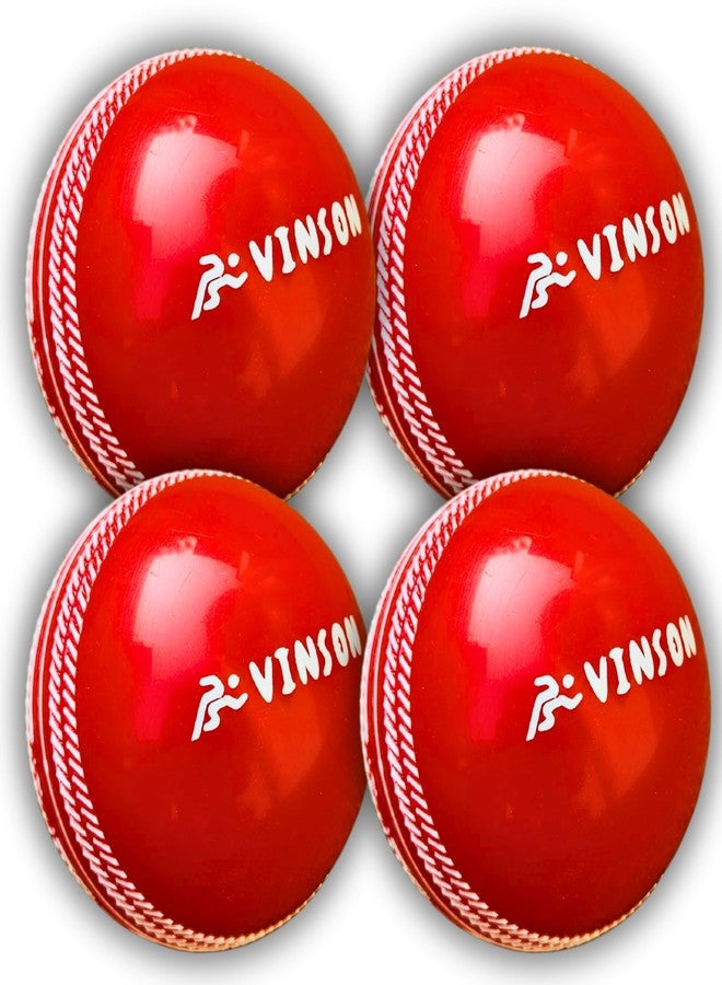 VINSON i10 Soft Leather Cricket Balls in 110 gm for T20 Matches,Indoor Turfs, Training or Practice Sessions, Pack of 4 Balls - Image 2