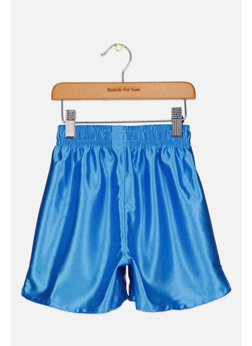 PUMA Kids Boy Brand Logo Training Shorts, Blue  - Image 2