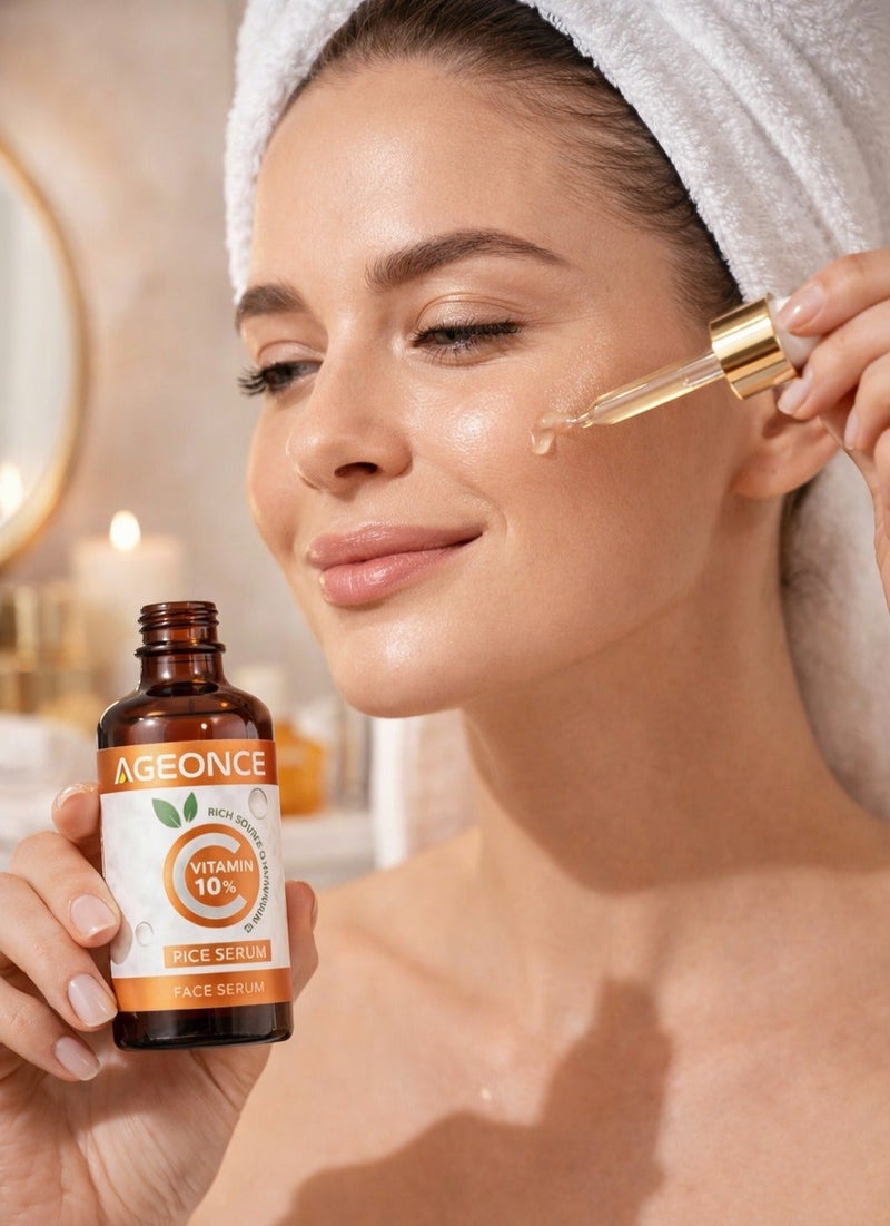 إيجونس سيروم فيتامين سي 10% لتنعيم وإشراق الوجه من AGEONCE - سعة 50 مل | حل متطور للعناية بالبشرة ومكافحة التصبغات. - Image 2