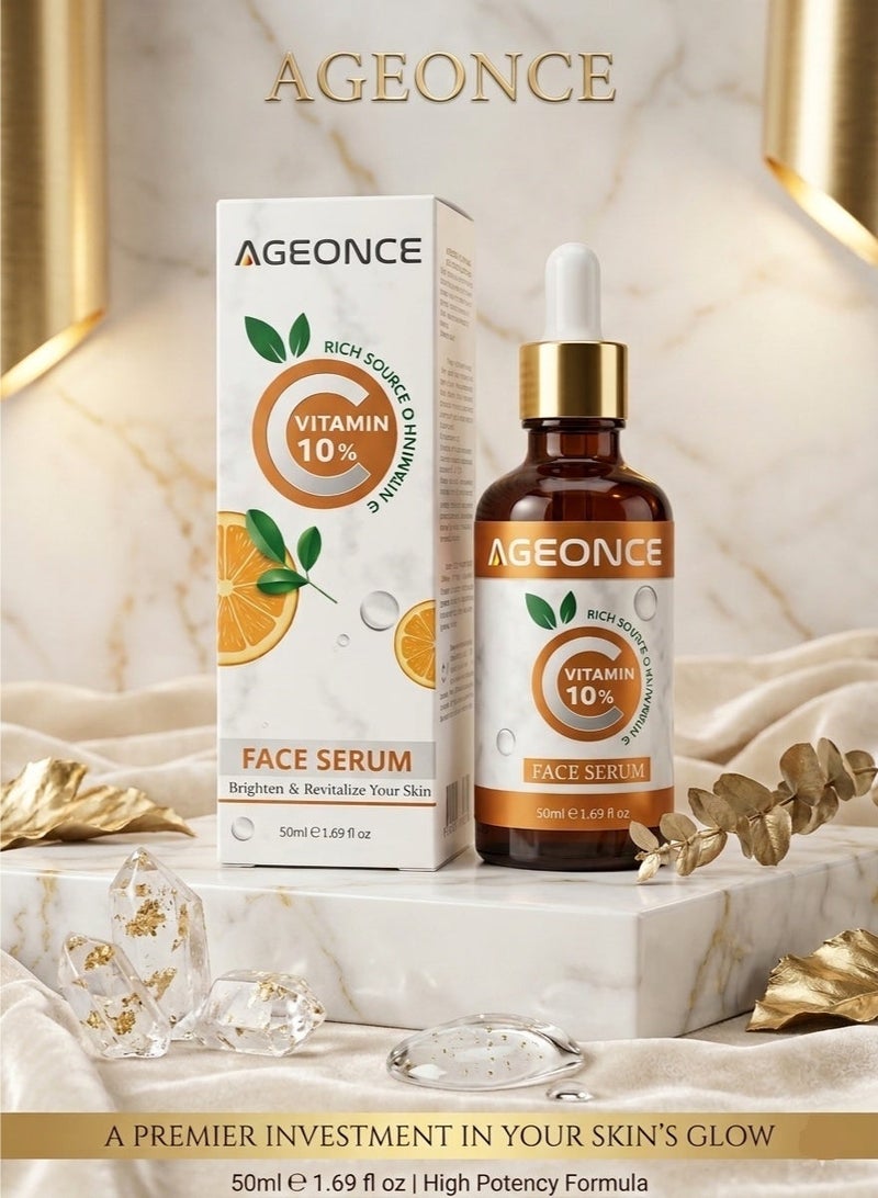 إيجونس سيروم فيتامين سي 10% لتنعيم وإشراق الوجه من AGEONCE - سعة 50 مل | حل متطور للعناية بالبشرة ومكافحة التصبغات. - Image 4