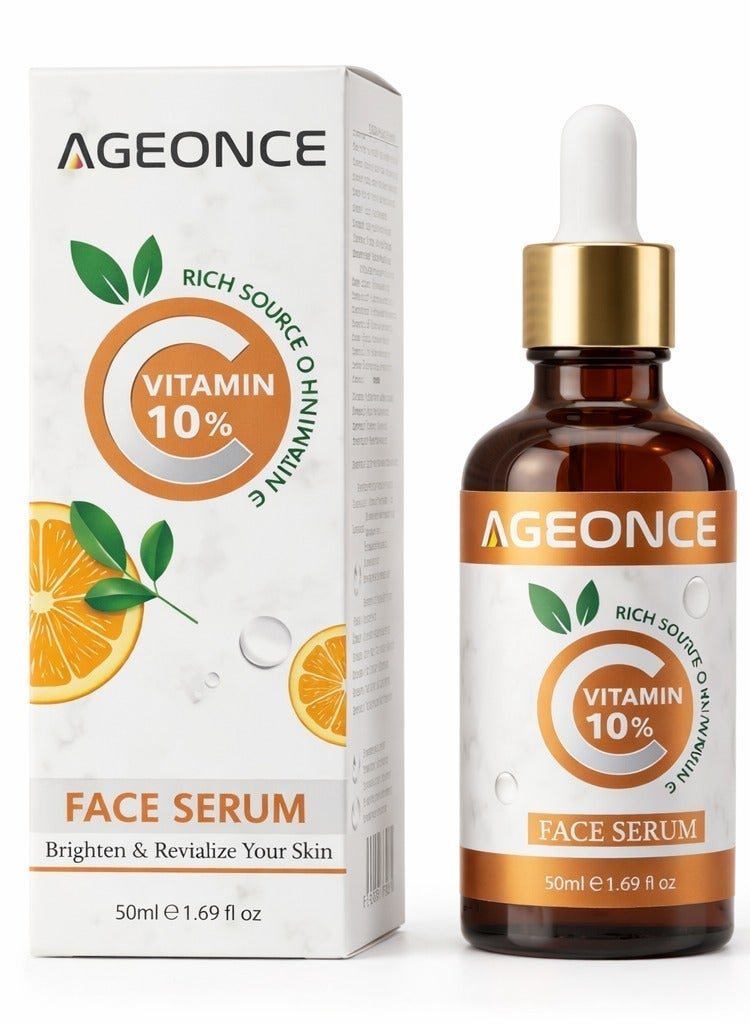إيجونس سيروم فيتامين سي 10% لتنعيم وإشراق الوجه من AGEONCE - سعة 50 مل | حل متطور للعناية بالبشرة ومكافحة التصبغات. - Image 1