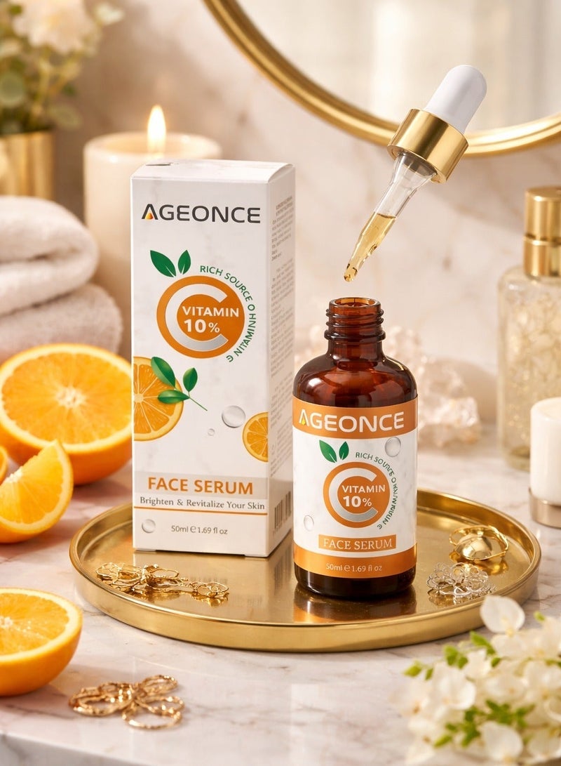إيجونس سيروم فيتامين سي 10% لتنعيم وإشراق الوجه من AGEONCE - سعة 50 مل | حل متطور للعناية بالبشرة ومكافحة التصبغات. - Image 3