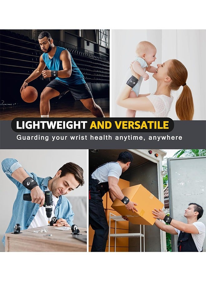 GIFT 2 PCS Wrist Compression Strap, Wrist Brace Wrist Wraps for Fitness, Weight Lifting, Tendonitis, Carpal Tunnel Arthritis, Pain Relief, Great Support for Men Women, Adjustable - Image 4