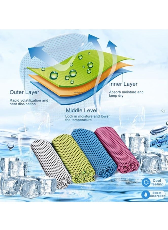 Nariele Yoga Towels for Sweat,Cooling Towel with Carrying Bag and Carabiner,Soft Breathable Towel for Yoga, Sports, Golf, Gym, Camping, Running, Fitness(30x80) (Turquoise green) - Image 5