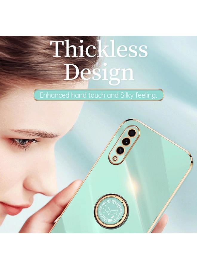 S-TOP Case For Samsung Galaxy A50 XINLI Straight Edge 6D Electroplate TPU Phone Case with Ring Holder - Image 5