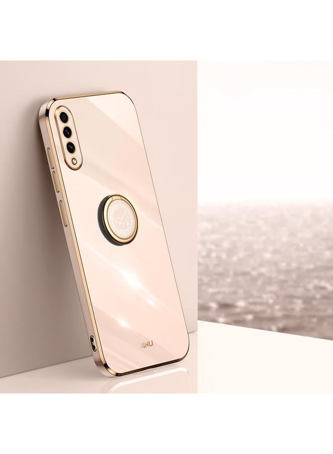 S-TOP Case For Samsung Galaxy A50 XINLI Straight Edge 6D Electroplate TPU Phone Case with Ring Holder - Image 1