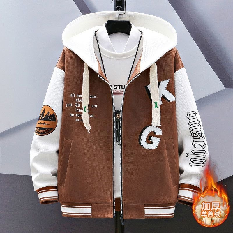 13-15 Years Old Junior High School Boys Coat 14 Handsome Baseball Suit Jacket 15 Years Old Teenager Big Boy Men'S Clothing - Image 1