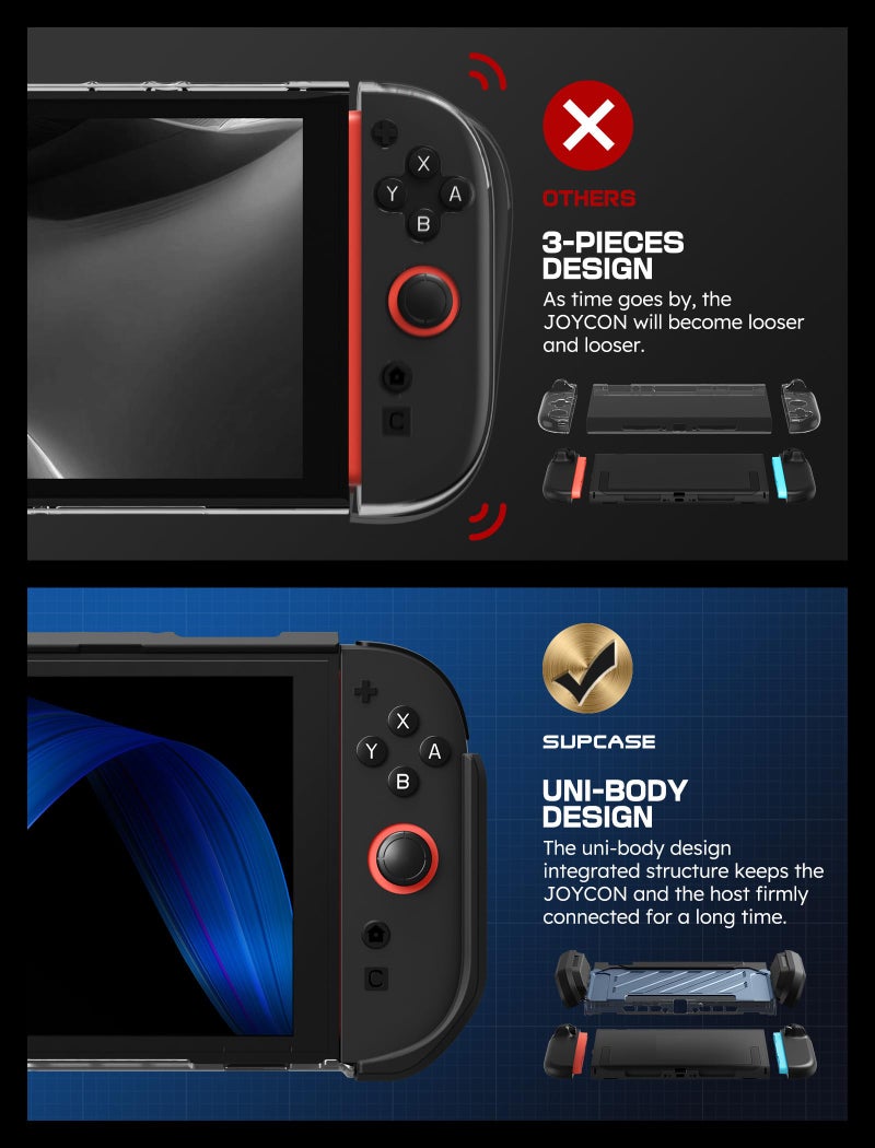 SUPCASE for Nintendo Switch 2 Case 2025 (Unicorn Beetle Pro), [Military-Grade Protection] [Magnetic Joy Con Controllers Friendly] Dockable Integrated Cover Accessories for Nintendo Switch 2, Tilt - Image 4