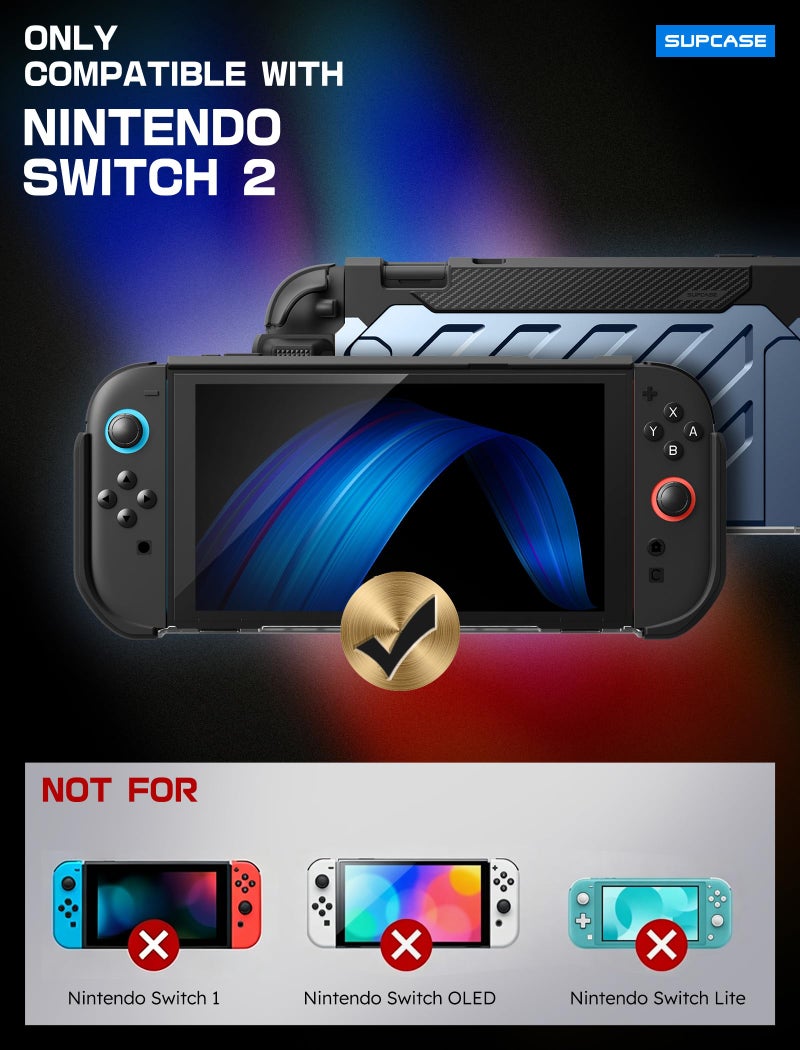 SUPCASE for Nintendo Switch 2 Case 2025 (Unicorn Beetle Pro), [Military-Grade Protection] [Magnetic Joy Con Controllers Friendly] Dockable Integrated Cover Accessories for Nintendo Switch 2, Tilt - Image 2