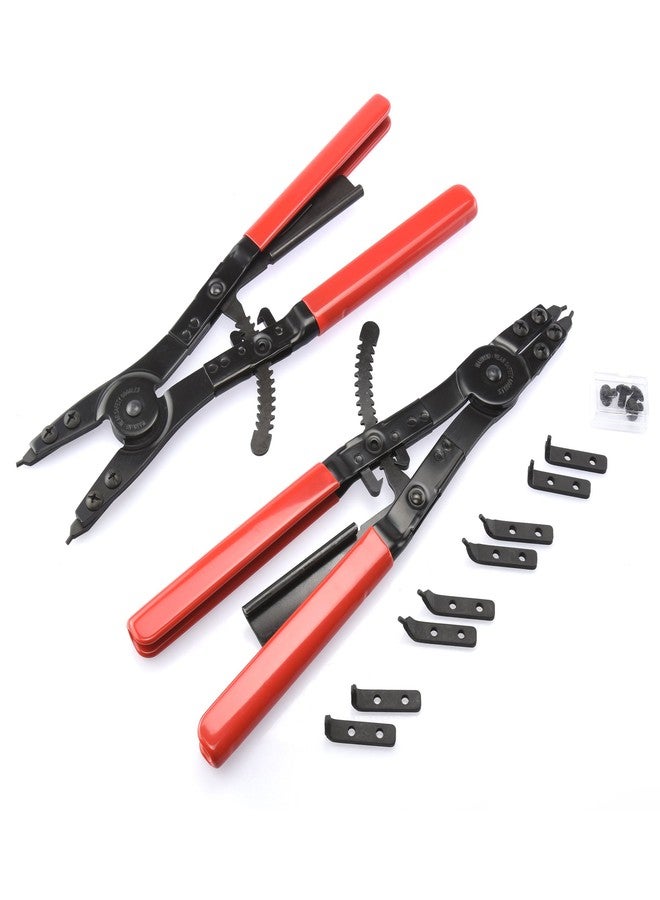 Neiko 02130A Heavy Duty 16" Snap Ring Plier Set, 2 Piece, External and Internal Pliers, Straight, 45°, 90° Tips - Image 2