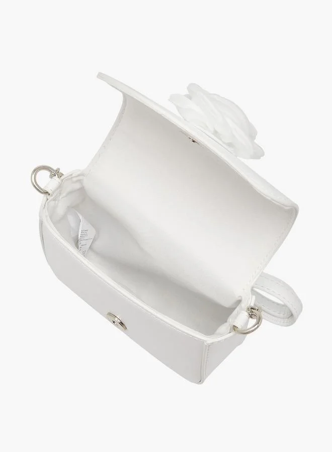 Flora Bella By Shoexpress Flora Bella Floral Accent Crossbody Bag with Chain Strap Ramadan Collection