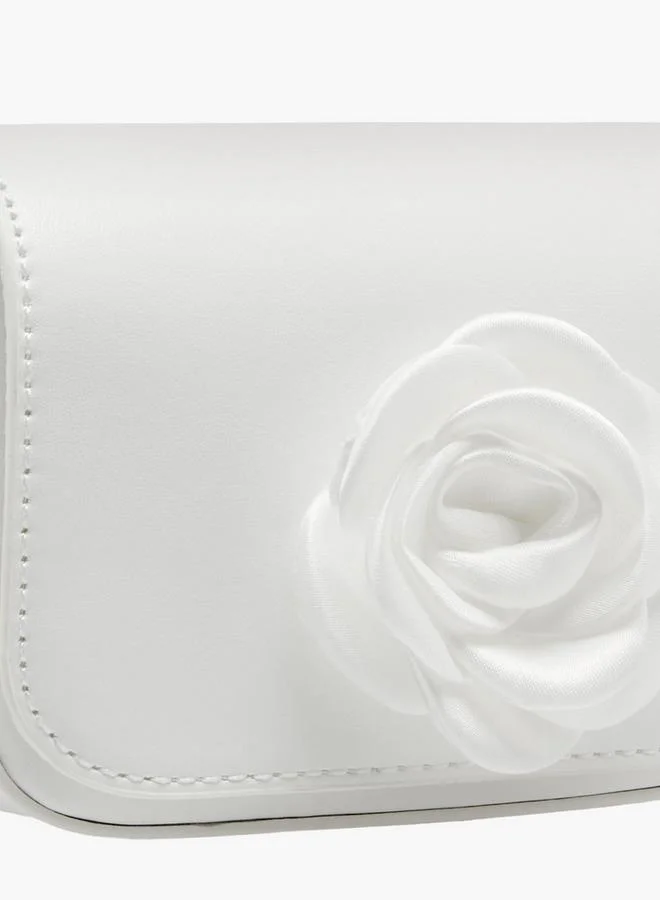 Flora Bella By Shoexpress Flora Bella Floral Accent Crossbody Bag with Chain Strap Ramadan Collection