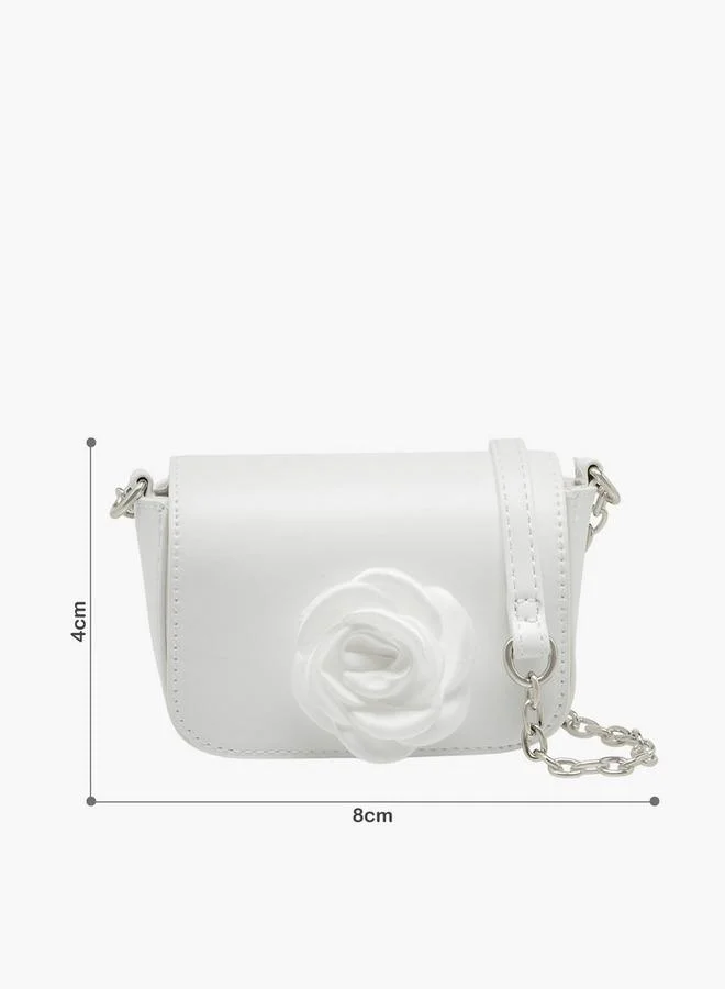 Flora Bella By Shoexpress Flora Bella Floral Accent Crossbody Bag with Chain Strap Ramadan Collection