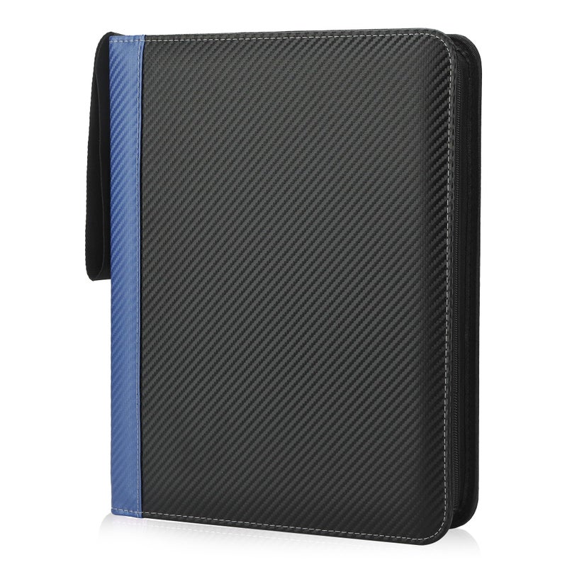 TCGUARD 9 Pockets Trading Card Binder with Sleeves Card Organizer, 900 Double Sided Pocket PU Card Collection Binder, Baseball Binder,for Sports Card, MTG, TCG Yugioh Card (Blue) - Image 1