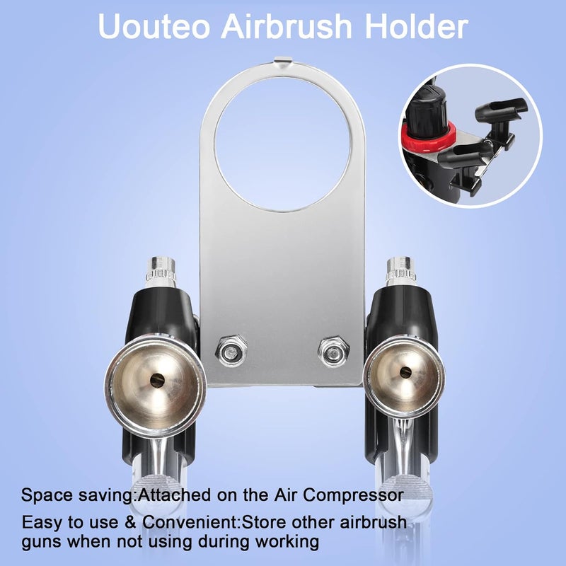 Uouteo Mini Airbrush Holder Stand Attaches to Compressor and Holds up to 2 Airbrush Guns - Image 5