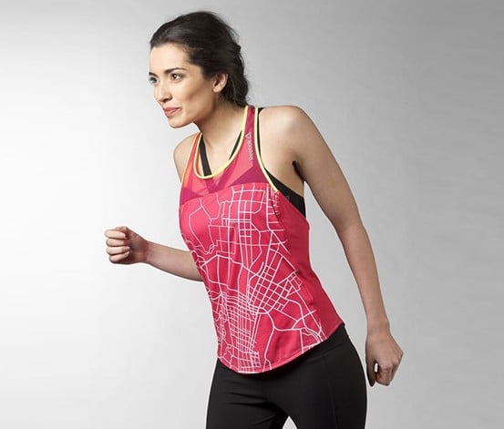 Reebok Women Running Tank Top, Blaze Pink  - Image 1