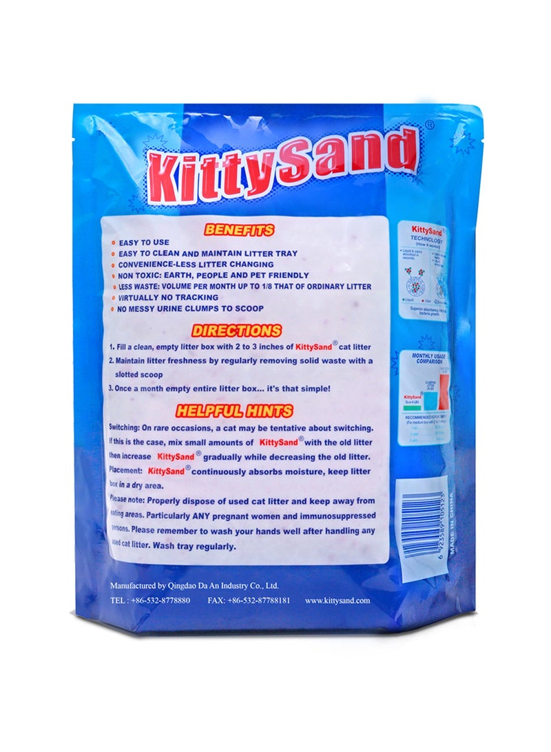 Kitty Sand 100% Natural Silica Crystal Premium Quality Cat Litter 3.8L Plain - Pack of 8 - Image 3