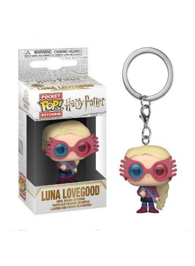 هاري بوتر # 1 دوبي سناب فولدمورت دمبلدور سلسلة مفاتيح مصنوعة يدويًا - اللون: سلسلة مفاتيح لونا - Image 1