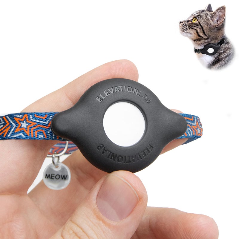 Elevation Lab AirTag Cat Collar Mount - TagVaultâ„¢ - The Secure & Compact AirTag Holder for Cats | Doesn't Dangle, for Small Dogs Too - Image 1