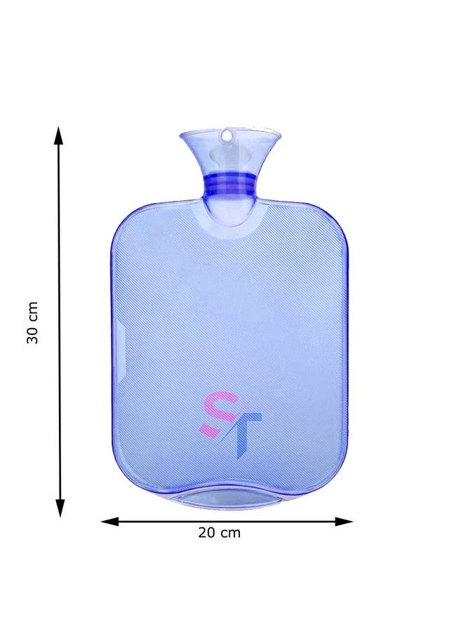 Skytone Transparent Silicone Hot Water Bag For Pain Relief (Blue) - Image 2