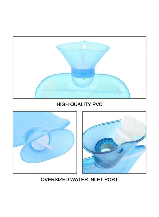 Skytone Transparent Silicone Hot Water Bag For Pain Relief (Blue) - Image 5