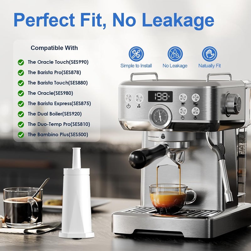 بديل فلتر لآلة صنع القهوة Sage Barista Express Pro، لطرازات SES008/SES810/SES875/SES880/SES920/SES980/SES990/BES008، بديل فلتر الماء لآلة القهوة Sage، عبوة من 4 قطع - Image 4