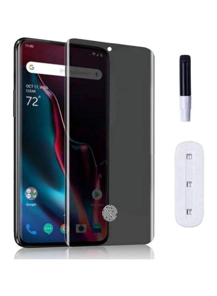Tempered Glass | Curved UV Privacy Screen Protector Guard for Samsung Galaxy S24 | Full Screen Coverage/Anti Spy/HD/Easy Application | Fingerprint Working/9H Hardness  - Image 1