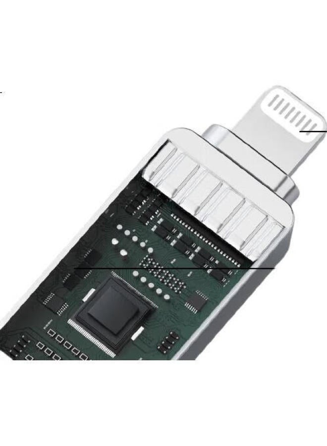 fanxiang Fanxiang 64Gb Apple Usb Flash Drive, Lightning Usb3.0, Official Mfi Certified, F383, Dual-Use For Phone And Computer, Read Speed 90Mb/S, Silver - Image 2