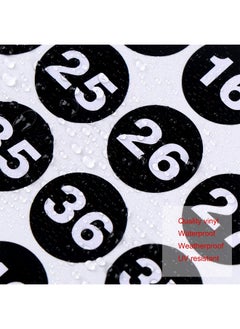 Adasea 20 Sheets Black Vinyl Number Stickers-1 To 50 Consecutive Number Labels Stickers, 1 Inch Self-Adhesive Waterproof Inventory Stickers For Inventory Storage Classification  - Image 4