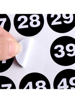 Adasea 20 Sheets Black Vinyl Number Stickers-1 To 50 Consecutive Number Labels Stickers, 1 Inch Self-Adhesive Waterproof Inventory Stickers For Inventory Storage Classification  - Image 5