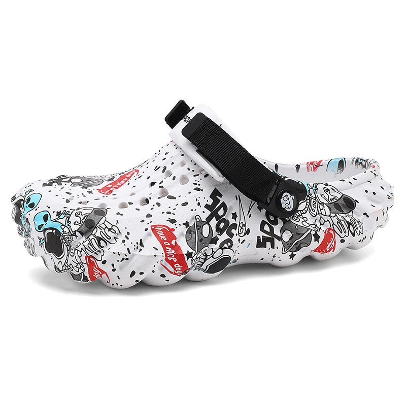 Plus Size Men'S Cave Shoes Eva Rubber Plastic Outer Wear Fashion Baotou Sandals Summer One Shoes Two Wear Beach Shoes - Image 1