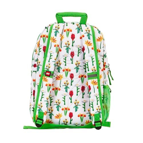 LEGO Iconic Prints Kids School Backpack Bookbag, for Travel, On-the-Go, Back to School, Boys and Girls, with Adjustable Padded Straps and Fun patterns, Warm Bouquet - Image 4