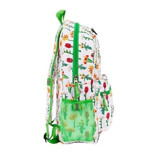 LEGO Iconic Prints Kids School Backpack Bookbag, for Travel, On-the-Go, Back to School, Boys and Girls, with Adjustable Padded Straps and Fun patterns, Warm Bouquet - Image 3